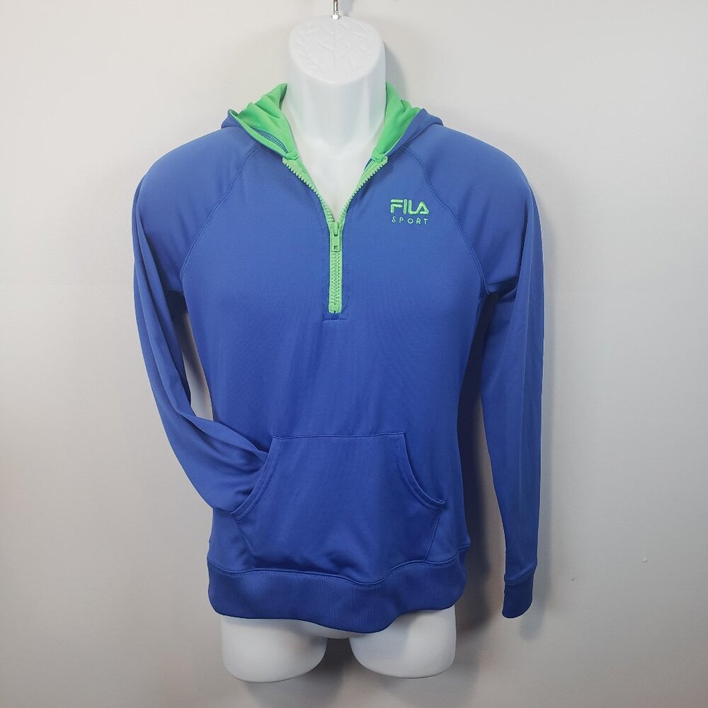 FILA Sport 1/4 Zip Athletic Pullover Sweatshirt Hoodie Youth Girls XL (16) /A81